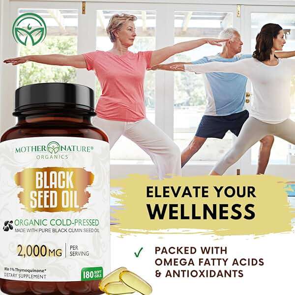 Black Seed Oil Capsules 2000mg Per Serving, Organic Cold Pressed Black Cumin, High TQ, Immune & Joint Support, 180 Count (3 Month Supply) - Image 6