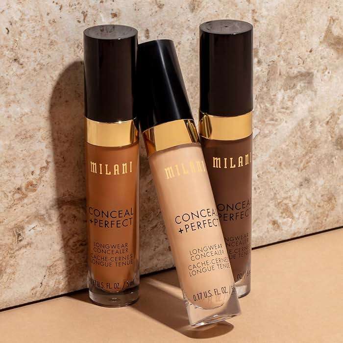 Milani Conceal + Perfect Longwear Concealer Full Coverage Infused with Hyaluronic Acid & Vitamin E, Cover Dark Circles, Blemishes & Skin Imperfections for Long-Lasting Wear - Light Nude - Image 5