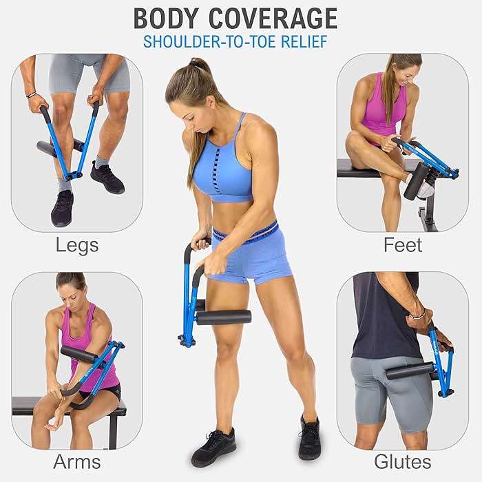 DoubleUP Roller Performance Kit - Muscle Massager with Lever-Action Pressure Control and Quick-Change Rollers - Image 3