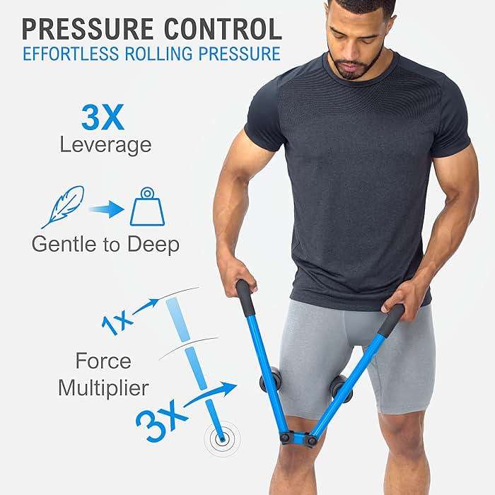 DoubleUP Roller Performance Kit - Muscle Massager with Lever-Action Pressure Control and Quick-Change Rollers - Image 4