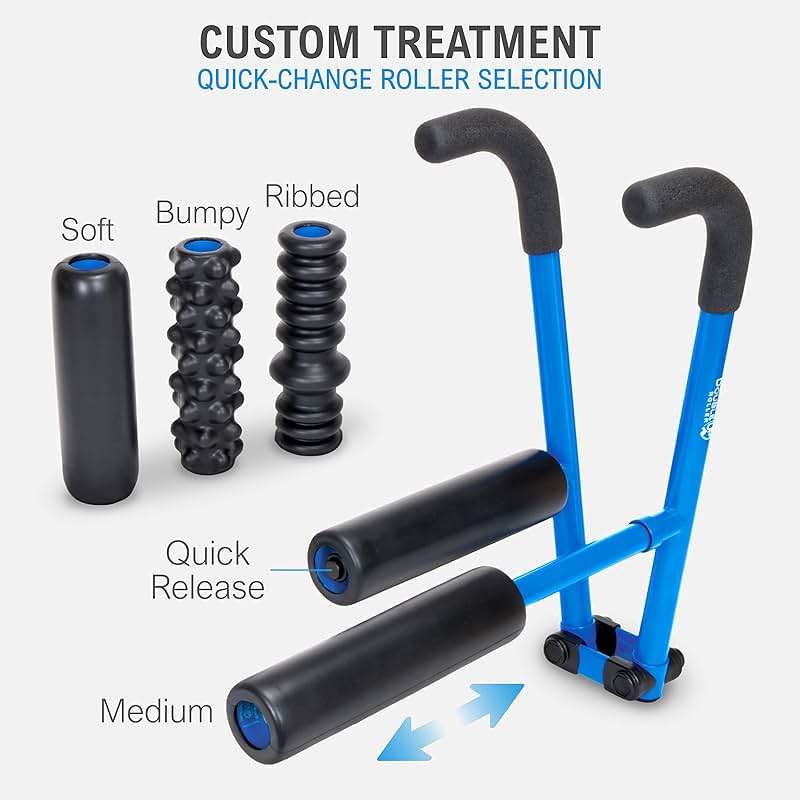 DoubleUP Roller Performance Kit - Muscle Massager with Lever-Action Pressure Control and Quick-Change Rollers - Image 7