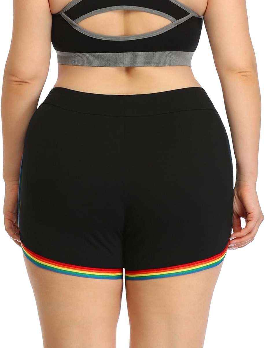 HDE Plus Size Dolphin Shorts for Women Running Workout Short Athletic Bottoms - Image 5