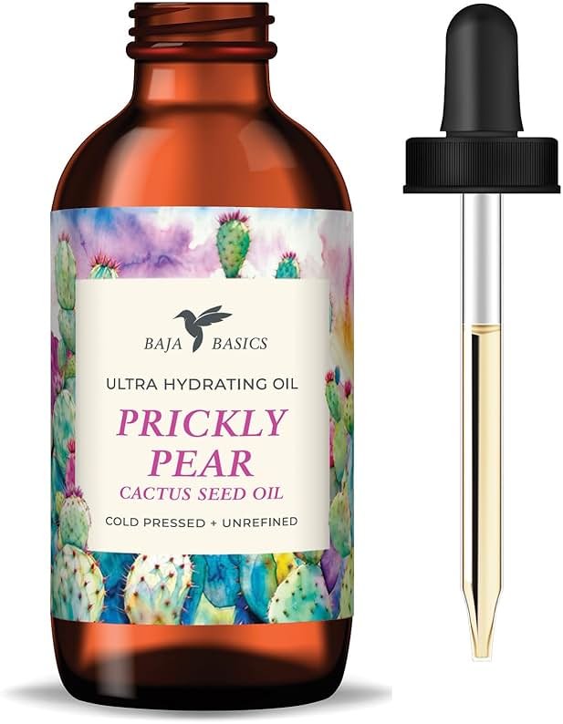 Baja Basics Prickly Pear Seed Oil Cold Pressed, Pure, Unrefined Moisturizer for Skin, Face, Body, Nails and Hair - Multi-Purpose Beauty Product For Men and Women - 1 oz Bottle - Product Image