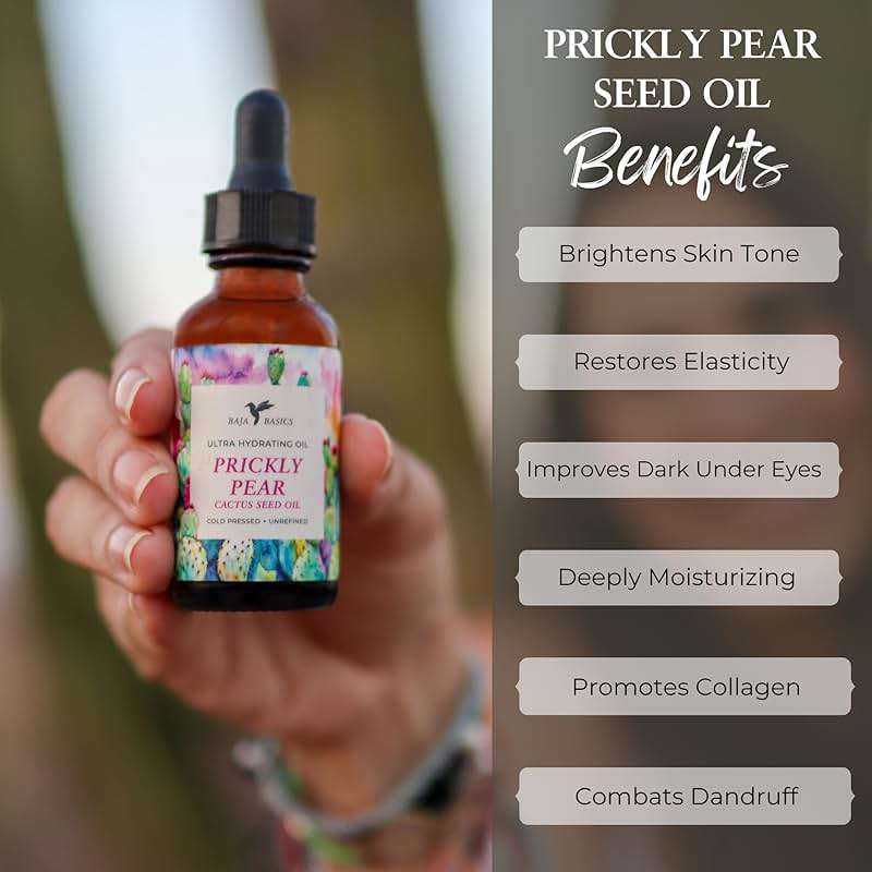 Baja Basics Prickly Pear Seed Oil Cold Pressed, Pure, Unrefined Moisturizer for Skin, Face, Body, Nails and Hair - Multi-Purpose Beauty Product For Men and Women - 1 oz Bottle - Image 3