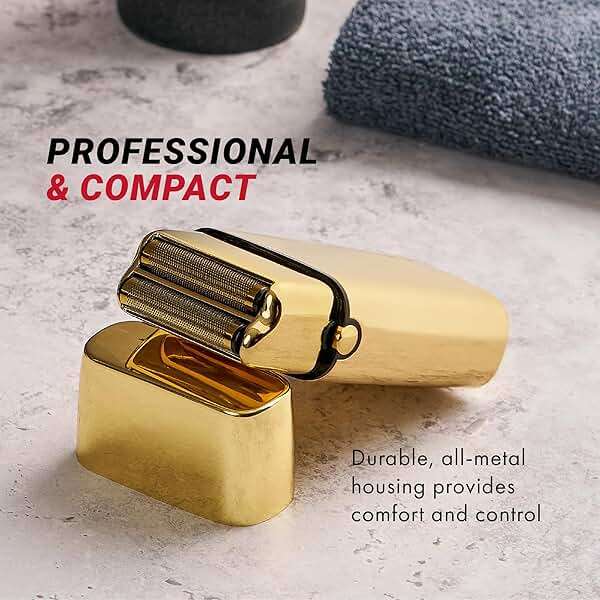BaBylissPRO METALFX Double Foil Shaver, Handheld Electric Razor for Travel, Portable Cordless Close Face Shaver for Head, Beard, & Neck - Image 3