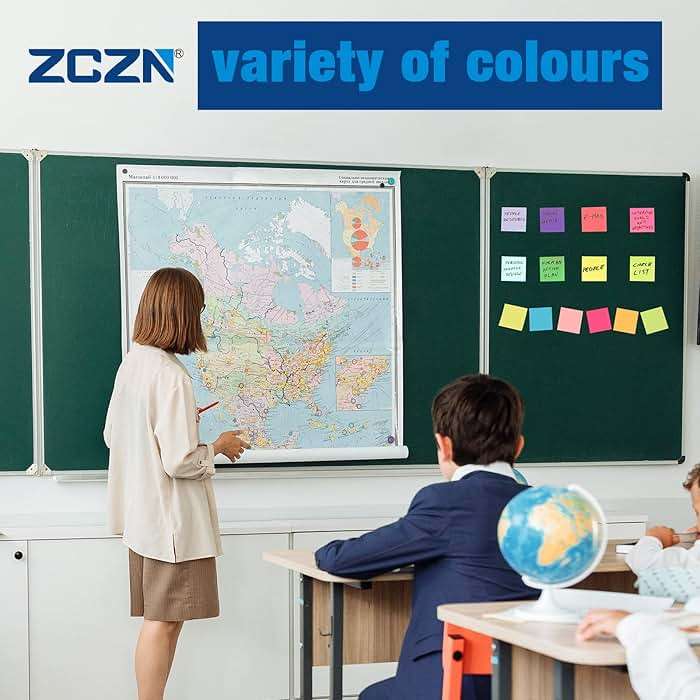 ZCZN 400 Sheets Pop-up Sticky Notes, 3 x 3 Inches, 4 Pads Bright Color Self-Stick Notes, 100 Sheets/Pad, Green - Image 6