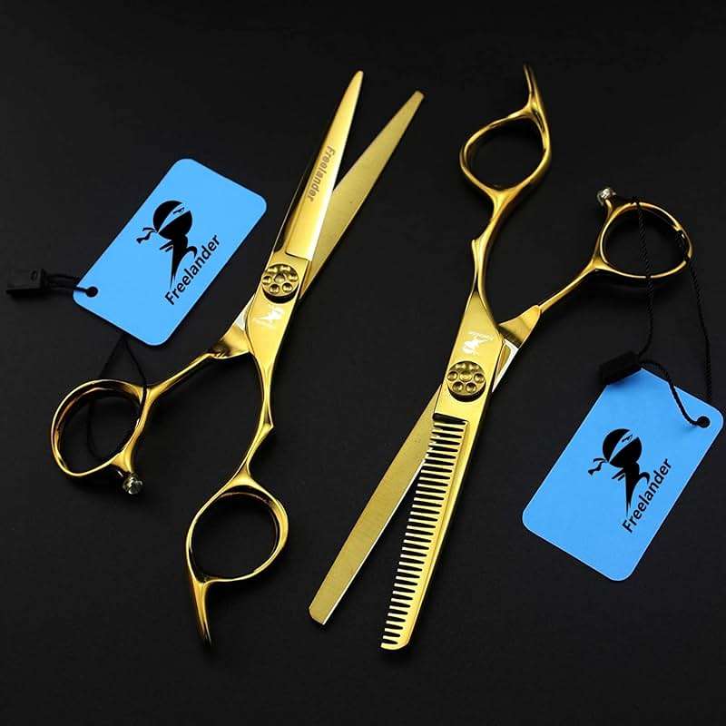 Hair Cutting Scissors, 6.0 Inch Golden Professional Japan 440C Hair Cutting Scissor - Salon Right-Hand Razor Edge Barber Scissors, Hand Sharpened - Image 3