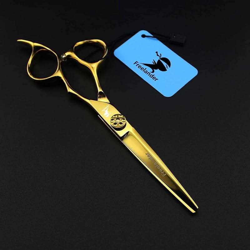 Hair Cutting Scissors, 6.0 Inch Golden Professional Japan 440C Hair Cutting Scissor - Salon Right-Hand Razor Edge Barber Scissors, Hand Sharpened - Image 5