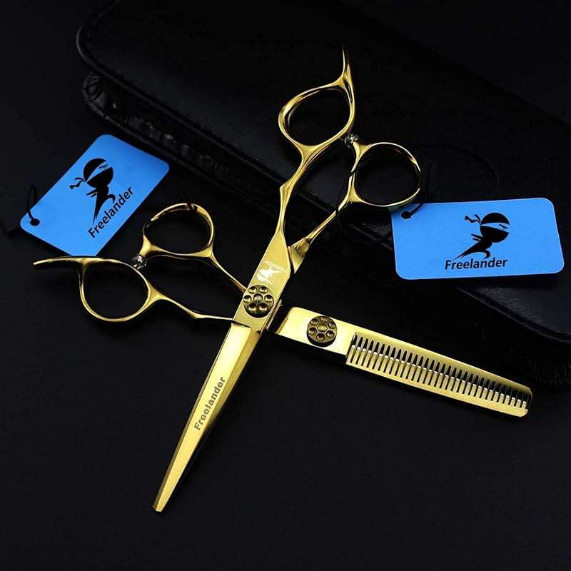 Hair Cutting Scissors, 6.0 Inch Golden Professional Japan 440C Hair Cutting Scissor - Salon Right-Hand Razor Edge Barber Scissors, Hand Sharpened - Image 7