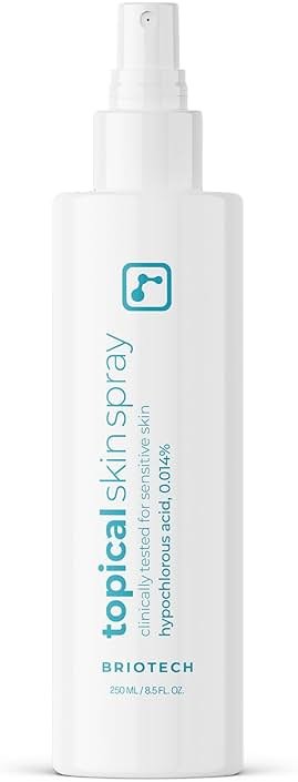 BRIOTECH Hypochlorous Acid Spray for Face - Topical Skin Spray to Calm Redness & Irritation, Gentle Daily Face Mist for Sensitive Skin, Barrier Support, HOCl Spray for Face & Body, 8.5 oz (1 Pack) - Product Image