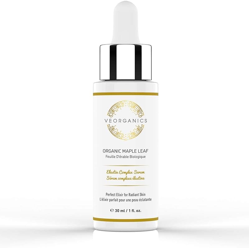 Organic Maple Leaf Elastin Complex Facial Serum - Rich in Vitamin C Serum - Face Serum Skin Care - Anti Aging Serum - Beauty & Personal Care Serum for Face - Facial Skin Care Products by VeOrganics - Product Image