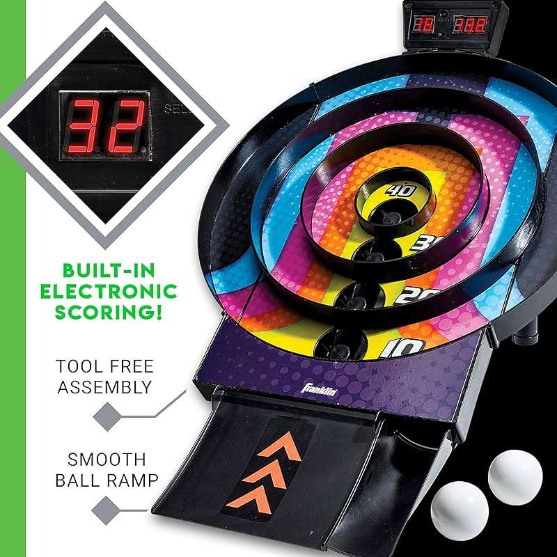 Franklin Sports Whirl Ball Arcade Game - Game Room Ready Tool Free Arcade Game - Auto Scoring Electronics with Arcade Ball Return Ramp Great for Kids and Family Fun! - Image 3