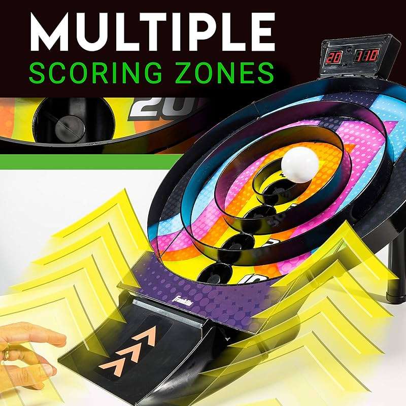Franklin Sports Whirl Ball Arcade Game - Game Room Ready Tool Free Arcade Game - Auto Scoring Electronics with Arcade Ball Return Ramp Great for Kids and Family Fun! - Image 4
