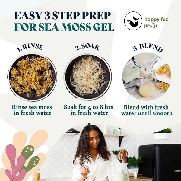 HAPPY FOX Organic Sea Moss Raw Gold - Makes 75oz of Seamoss Gel Rich in Vitamins & Minerals, Certified Non-GMO, Wildcrafted, Sundried Superfood - 3.5 oz Bag - Image 4