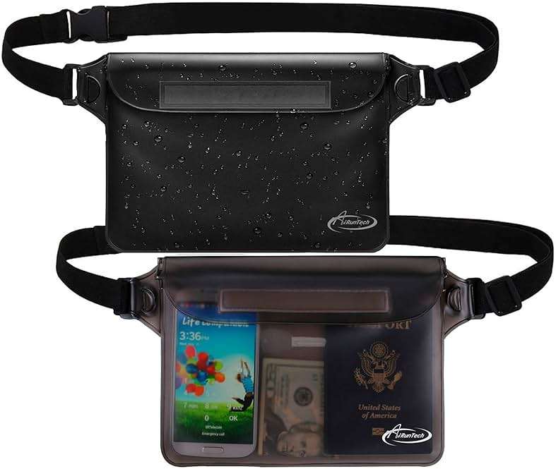 AiRunTech Waterproof Fanny Pack,Phone Pouch Dry Bag for Passport Wallet Purse,Floating Waterproof Bags for Travel Beach Swimming Kayaking Boating Cruise Accessories - Image 1