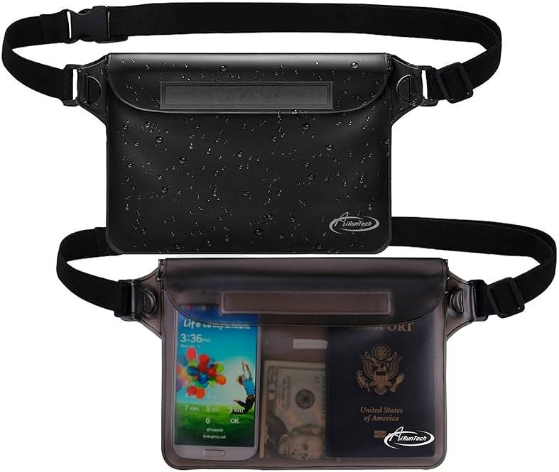 AiRunTech Waterproof Fanny Pack,Phone Pouch Dry Bag for Passport Wallet Purse,Floating Waterproof Bags for Travel Beach Swimming Kayaking Boating Cruise Accessories - Product Image