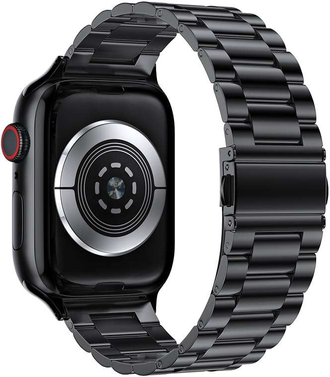 EPULY Metal Band Compatible with Apple Watch Bands for Men 49mm 46mm 45mm 44mm 42mm 41mm 40mm 38mm, Business Stainless Steel Strap for iWatch Bands Series 11 10 9 8 7 6 5 4 3 2 1, SE3 2 1, Ultra3 2 1 - Image 2