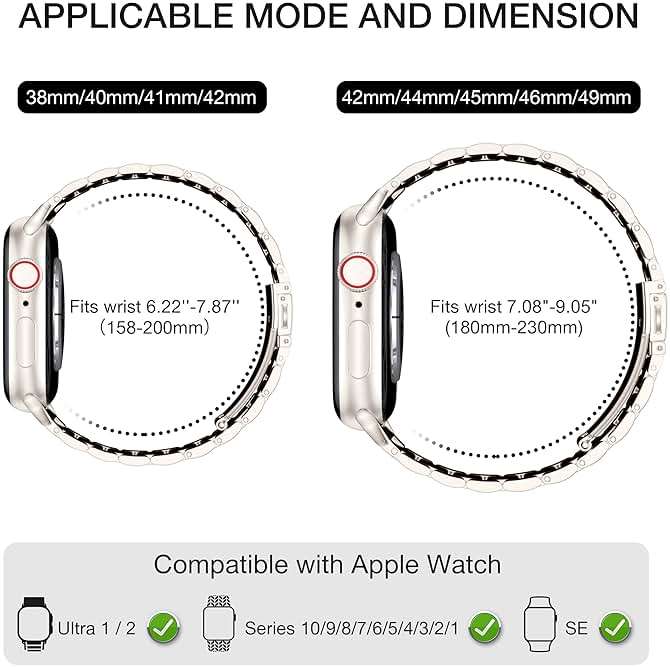 EPULY Metal Band Compatible with Apple Watch Bands for Men 49mm 46mm 45mm 44mm 42mm 41mm 40mm 38mm, Business Stainless Steel Strap for iWatch Bands Series 11 10 9 8 7 6 5 4 3 2 1, SE3 2 1, Ultra3 2 1 - Image 5
