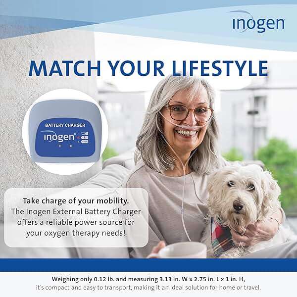 Inogen - External Battery Charger for Inogen One G5/ Rove 6-0.12 lbs. and 3.13 in. W x 2.75 in. L x 1 in. H - Image 7
