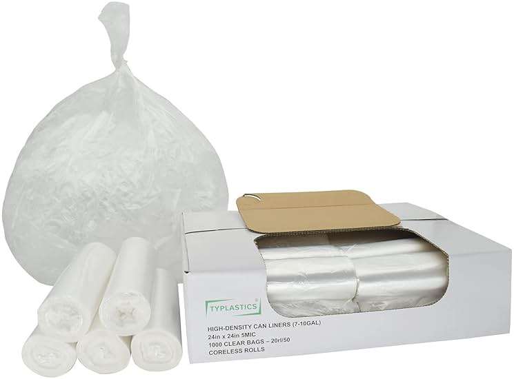 TYPLASTICS Trash Can Liners - Wholesale 1000 Count 7-10 Gallon Trash Bags on Perforated Roll Small Garbage Bags for Light Office Trash Bathrooms Hotels Recycling Commerical and Industrial 24" x 24" - Image 5