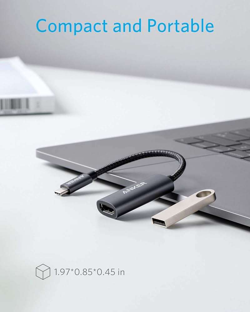 Anker USB C to HDMI Adapter (4K@60Hz), 310 USB-C Adapter (4K HDMI), for MacBook Pro, MacBook Air, iPad Pro, Pixelbook, XPS, Galaxy, and More(Compatible with Thunderbolt 3 Ports) - Image 5