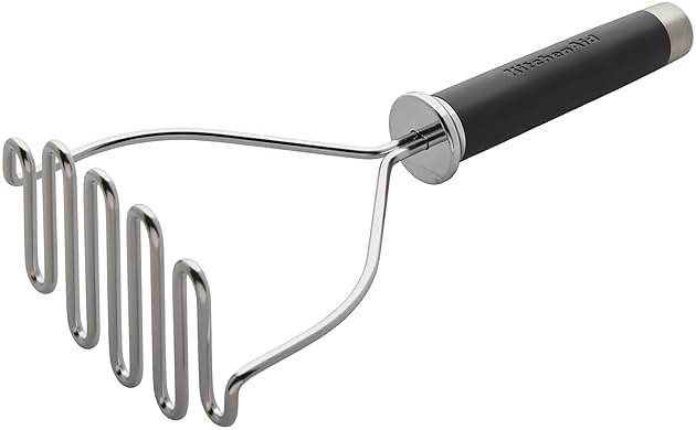 KitchenAid Gourmet Stainless Steel Wire Masher, 10.24-Inch, Black - Product Image