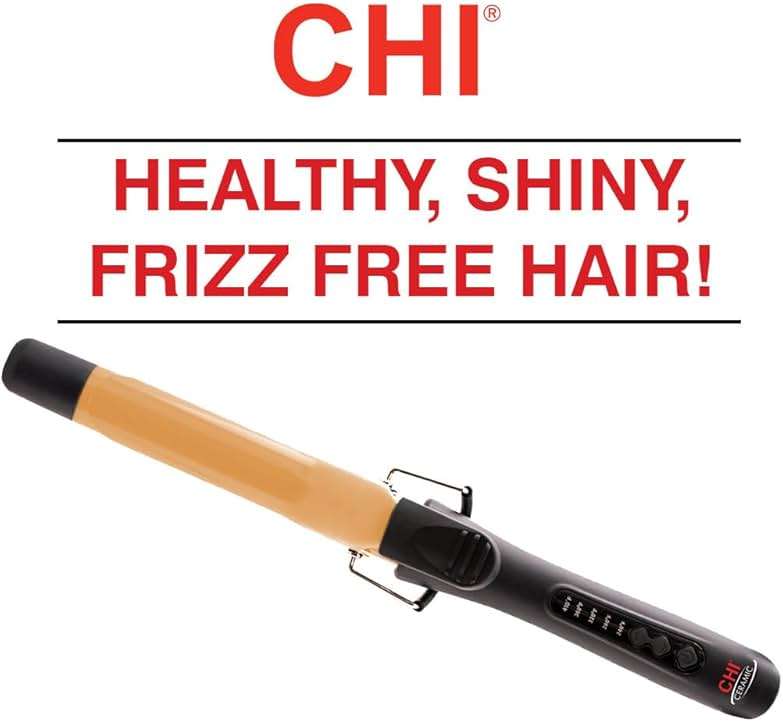 CHI Tourmaline Ceramic Curling Iron, Adjustable Temperature, Professional Tourmaline Hair Curler with Auto Shut-Off for Smooth, Frizz-Free Curls & Waves, 1″ Barrel - Image 3