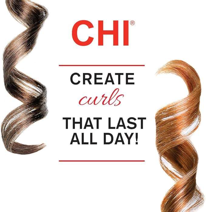 CHI Tourmaline Ceramic Curling Iron, Adjustable Temperature, Professional Tourmaline Hair Curler with Auto Shut-Off for Smooth, Frizz-Free Curls & Waves, 1″ Barrel - Image 6