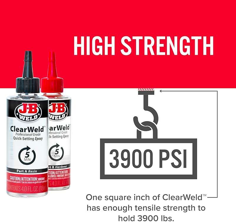 J-B Weld Pro Size ClearWeld 5 Minute Set Epoxy - Image 6