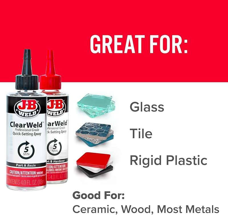 J-B Weld Pro Size ClearWeld 5 Minute Set Epoxy - Image 7
