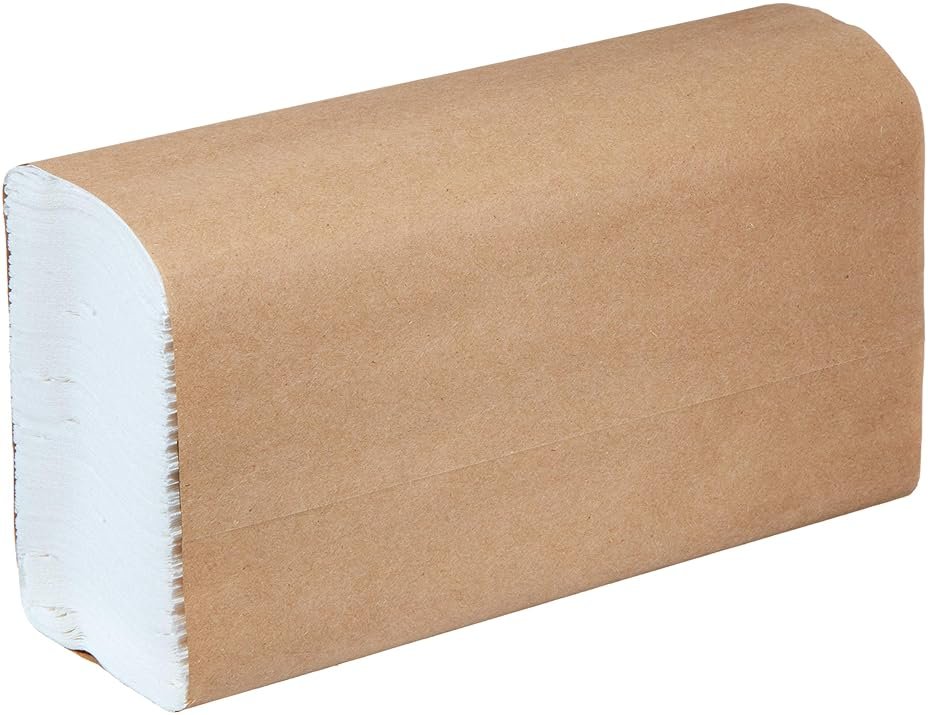 AmazonCommercial FSC Certified Ultra Plus Universal Multifold Paper Towels, 2400 Count, 16 Pack of 150, White - Product Image