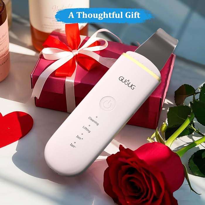 GUGUG Skin Scrubber Face Spatula Skin Spatula Pore Cleaner Blackhead Remover Tools for Facial Deep Cleansing-4 Modes -White - Image 6