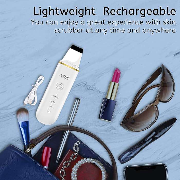 GUGUG Skin Scrubber Face Spatula Skin Spatula Pore Cleaner Blackhead Remover Tools for Facial Deep Cleansing-4 Modes -White - Image 7