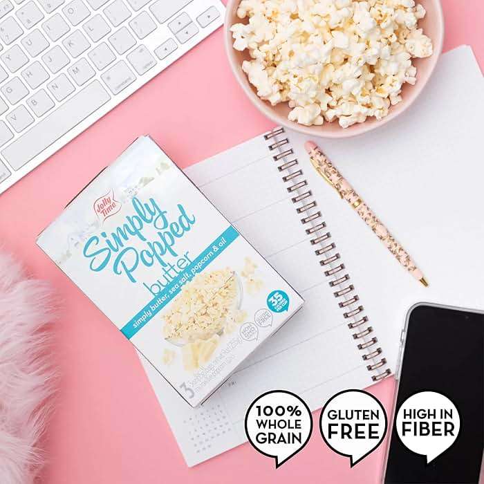 Jolly Time Simply Popped Butter Minis, Lightly Salted Microwave Popcorn, 1.5oz Personal Bag, 10 Bags Per Carton (1.5 Ounce (Pack of 30)) - Image 5