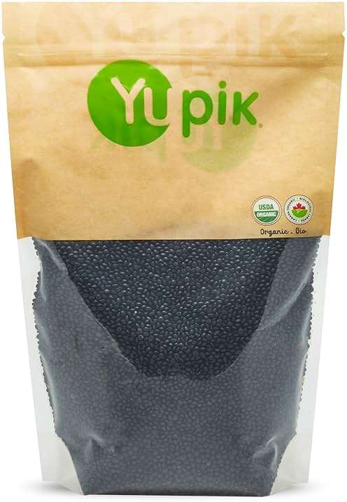 Yupik Organic Black Beluga Lentils, 2.2 lb (35.3 oz), Non-GMO, Vegan, Gluten-Free, Kosher, Raw, Sugar-Free - Rich in Protein, Fiber & Iron, Perfect for Soups & Salads - Image 1