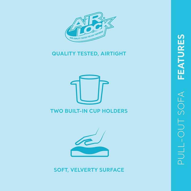 Intex Inflatable Pull-Out Sofa: Velvety Surface, 2-in-1 Valve, Cupholder, 46" x 88" x 26" - Blow-Up Couch and Folding Queen Size Air Mattress Bed - Image 3