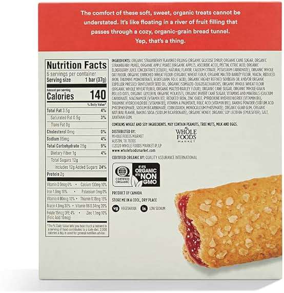 365 by Whole Foods Market, Organic Strawberry Cereal Bar 6 Count, 7.8 Ounce - Image 2