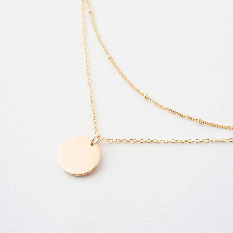 MEVECCO Layered Heart Necklace Pendant Handmade 18k Gold Plated Dainty Gold Choker Arrow Bar Layering Long Necklace for Women - Image 4