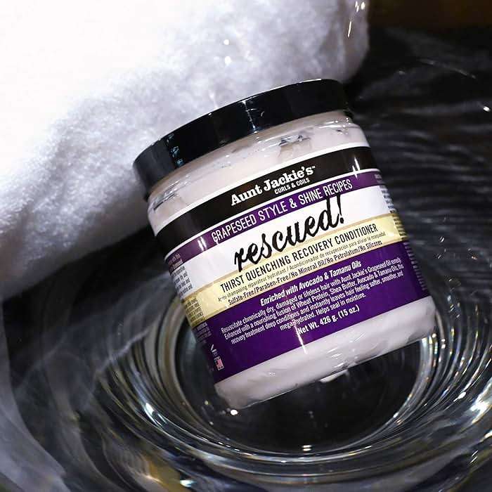 Aunt Jackie's Grapeseed Style and Shine Recipes Rescued Thirst Quenching Hair Recovery Conditioner Repair Treatment, Seals in Moisture, 15 oz - Image 7