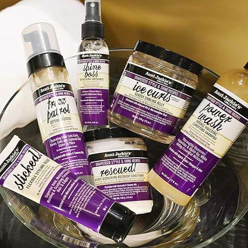 Aunt Jackie's Grapeseed Style and Shine Recipes Rescued Thirst Quenching Hair Recovery Conditioner Repair Treatment, Seals in Moisture, 15 oz - Image 10
