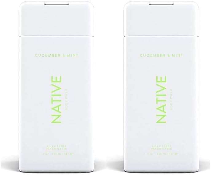 Native, Cucumber and Mint Body Wash 11.5 oz Bottles x2 - Image 1