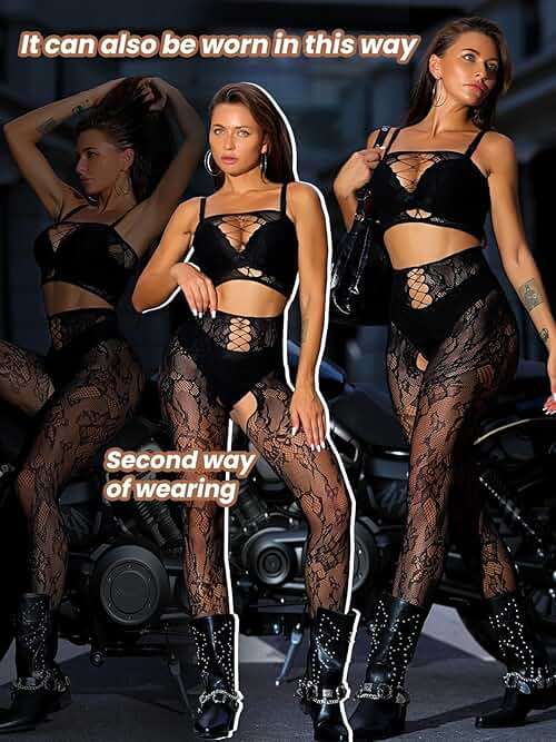 Buitifo Womens Lingerie Set Fishnet BabyDoll Bodysuit Sexy Nightwear - Image 5