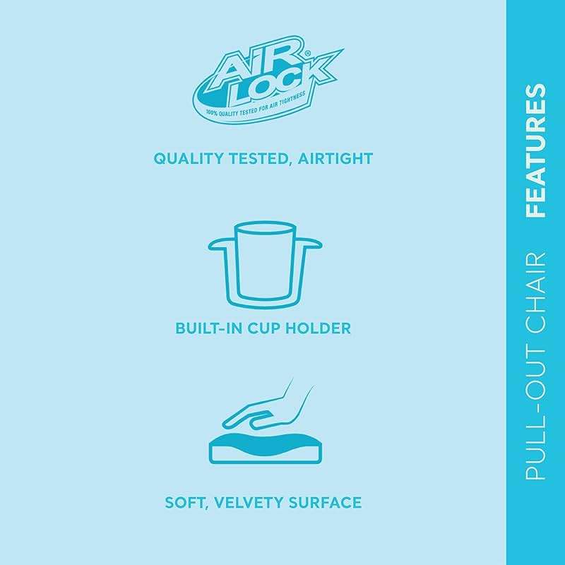 Intex 66551EP Inflatable Pull-Out Chair: Built-in Cupholder – Velvety Surface – 2-in-1 Valve – Folds Compactly – 88" x 46" x 26" - Image 5