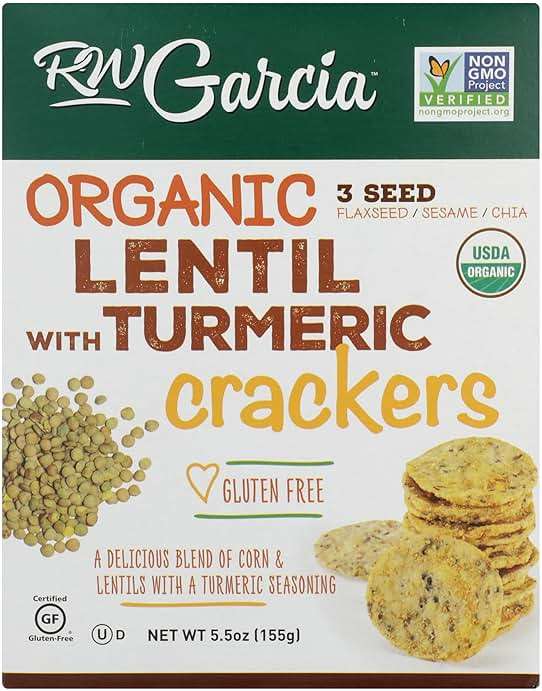 RW GARCIA Organic Lentil Turmeric Crackers, 5.5 OZ - Image 4