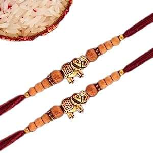 Rakhi with Designer Greeting Card, Stone Rakhi Thread,Raksha bandhan Gift for Your Brother,Color Vary and Multi Design - Image 1