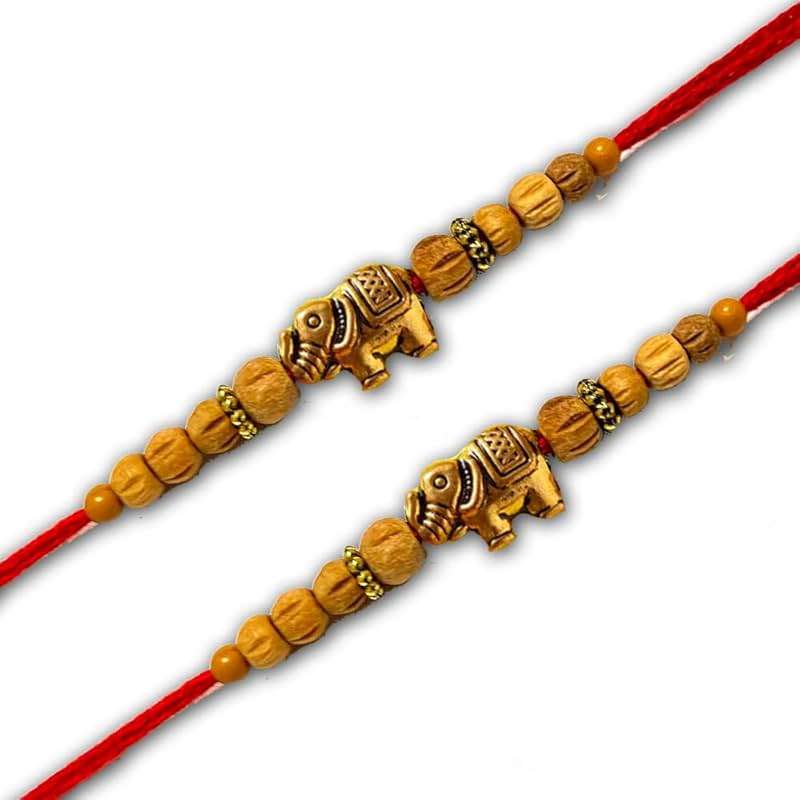 Rakhi with Designer Greeting Card, Stone Rakhi Thread,Raksha bandhan Gift for Your Brother,Color Vary and Multi Design - Image 3