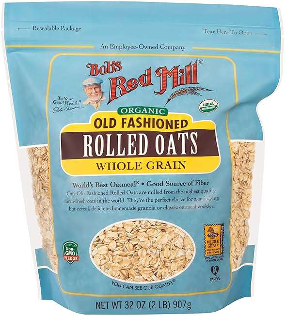 Bob's Red Mill Organic Old Fashioned Rolled Oats, 32oz (Pack of 4) - Organic, Non GMO, Whole Grain, Vegan, Kosher - Image 3
