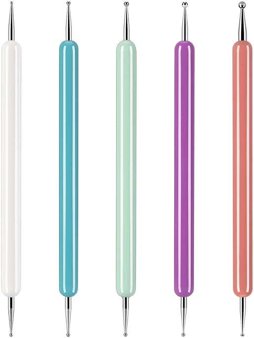 5 Pcs Pattern Tracing Stylus, Ball Embossing Stylus for Transfer Paper, Tracing Tools for Drawing, Embossing Tools for Paper, Art Dotting Tools for Nail Art, Ball Tip Clay Tools Sculpting Stylus - Image 1