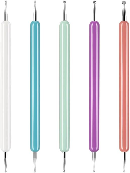 5 Pcs Pattern Tracing Stylus, Ball Embossing Stylus for Transfer Paper, Tracing Tools for Drawing, Embossing Tools for Paper, Art Dotting Tools for Nail Art, Ball Tip Clay Tools Sculpting Stylus - Product Image