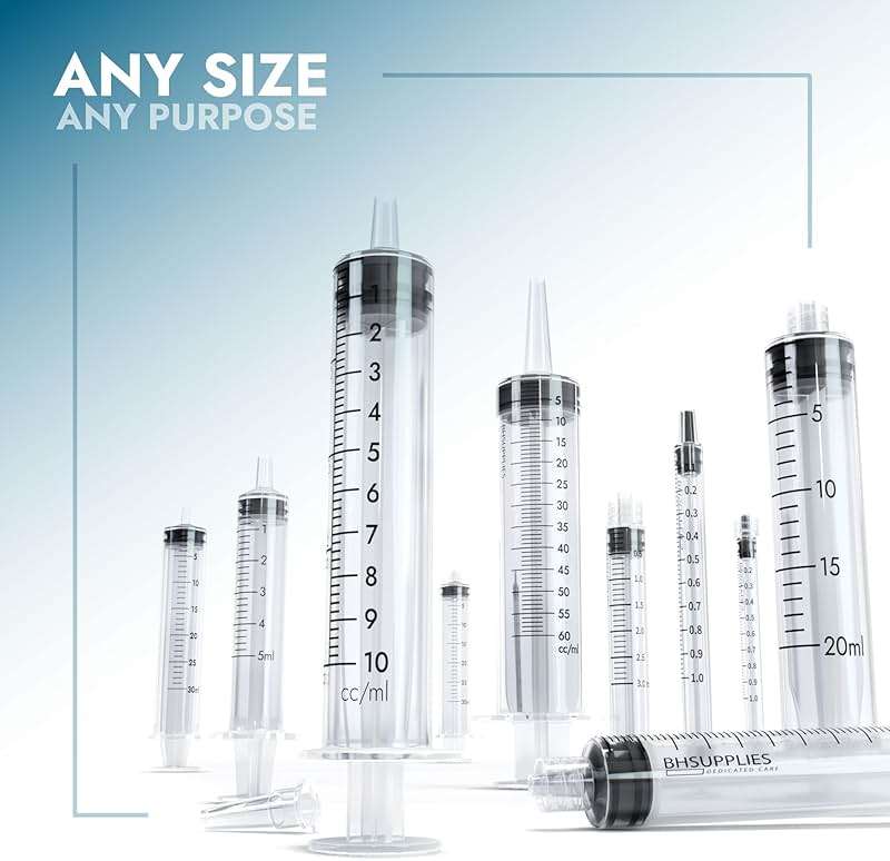 BH Supplies 1ml Luer Lock Tip Syringes (No Needle) - Sterile, Individually Wrapped - 100 Syringes - Image 4